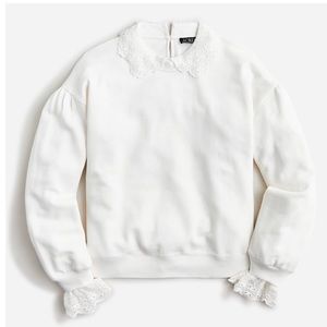 J Crew Lace Collar Crewneck